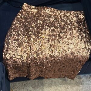 Bar III Gold Mini Pencil Skirt with Sequin for Cocktail